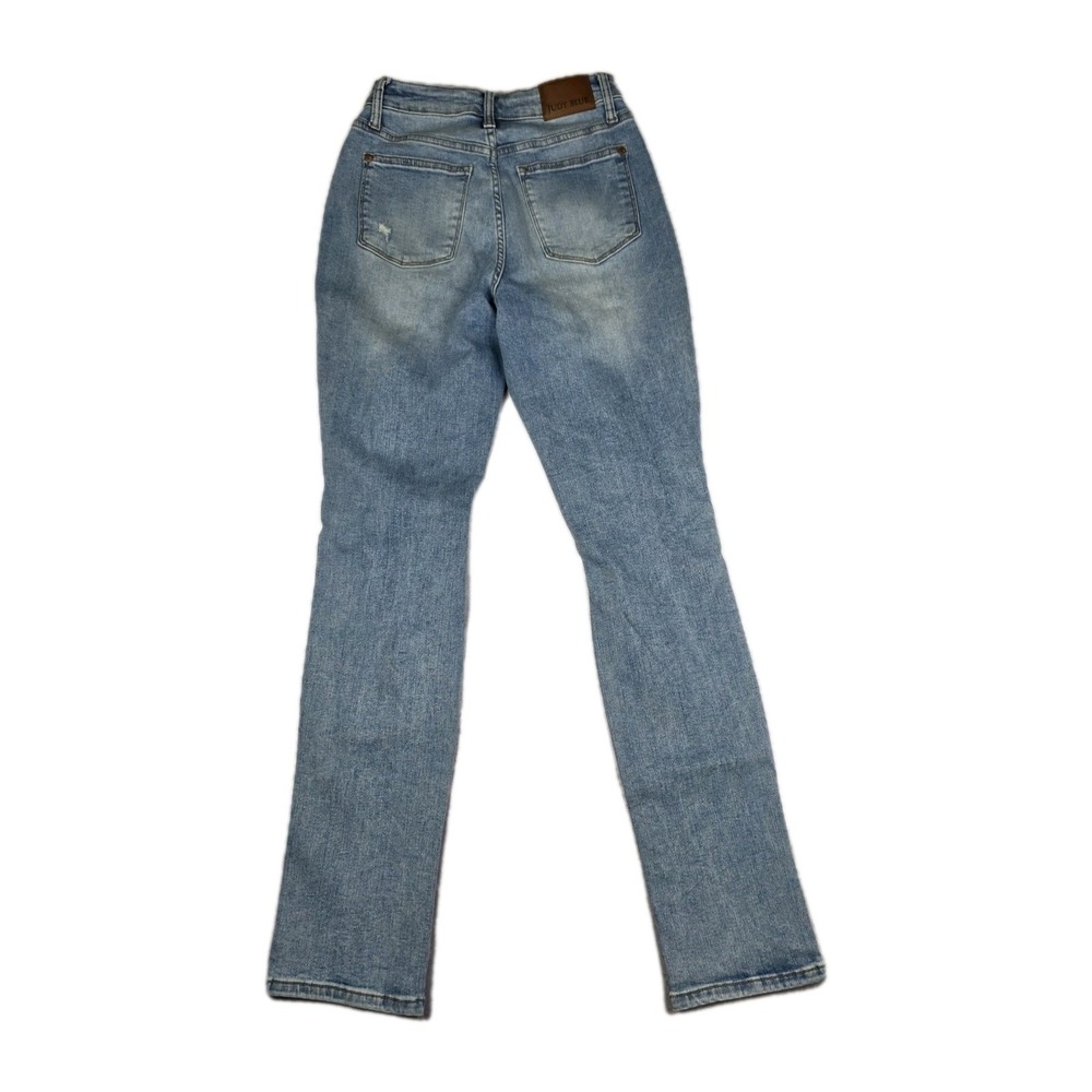 Judy Blue Jeans Womens 5/27 Weekend Wanderer High Rise Boyfriend Blue Denim Pant - Picture 2 of 12